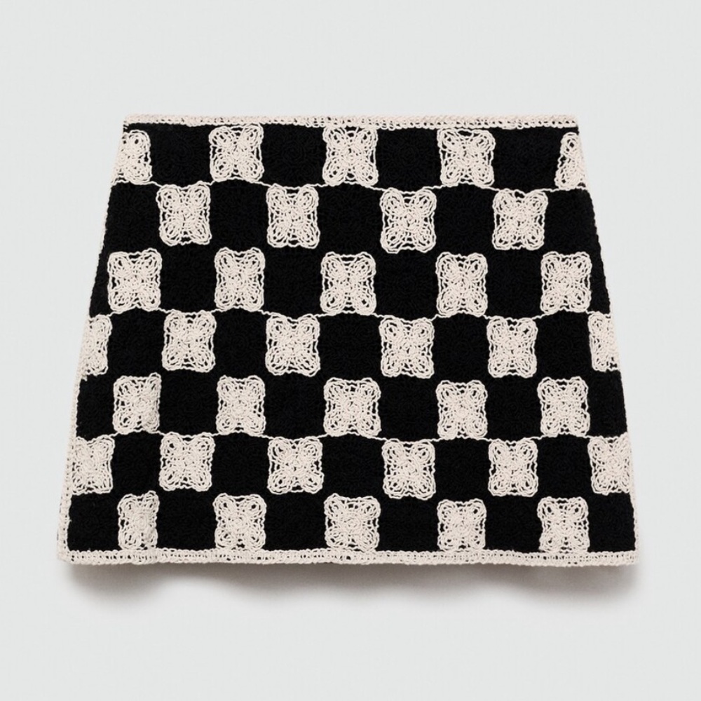 Mango Woven Mini Skirt - L
